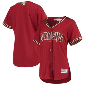 womens majestic red arizona diamondbacks alternate official